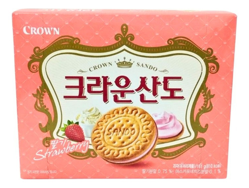 Galleta Coreana Sando Strawberry Cream 1pza 161g Crown