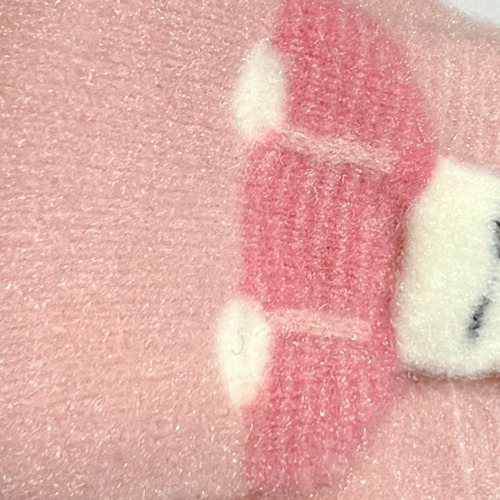 Guante Convertible Sin Dedo Con Manopla Invierno Frio Rosa Fuerte