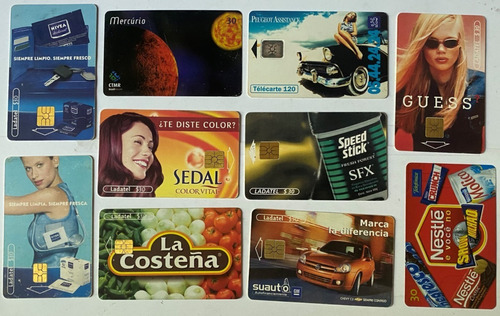 10 Tarjetas Telefónicas Usada Publicidad Brasil México Tt035