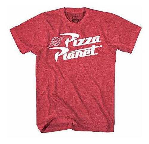 Toy Story Pizza Planet Delivery Camiseta Roja Jaspeada Para 
