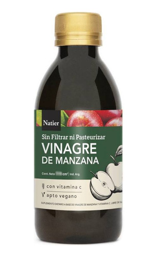 Vinagre Sidra Manzana Vitamina C Natier Diabetes 250cc