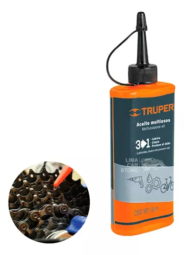 Aceite Limpiador Lubricante Multiusos 3 en 1 90ml Truper cadena TRUPER