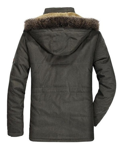 H Parkas A Prueba De Viento Con Cuello De Piel Para Hombre,