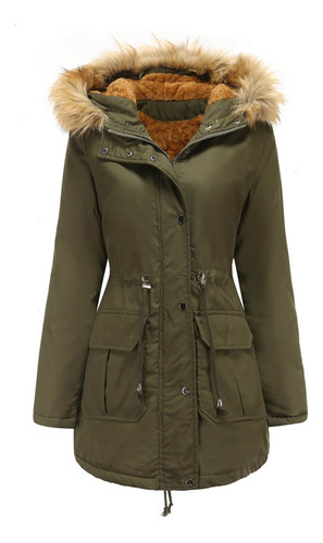 Chaqueta J Para Mujer, De Felpa De Invierno, Con Capucha, Ho