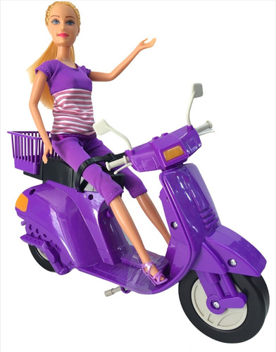 Muñeca Paloma Y Moto Scooter C/ Acc Original 8206 Bigshop  