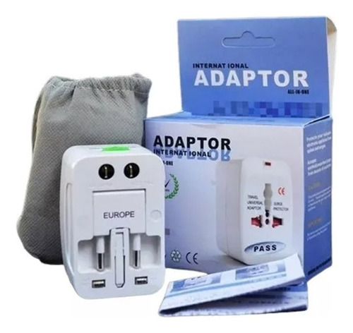 Adaptador Universal Viajero Cualquier Enchufe Brasil Europa