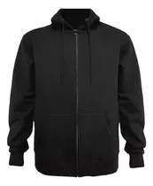 Comprar Poleron Negro Hombre Con Capucha Polerones Con Cierre Negros Para Estampar