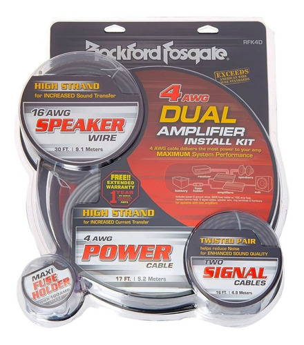 Kit De Instalación Rockford Fosgate Rfk4d Cal 4 100% Cobre