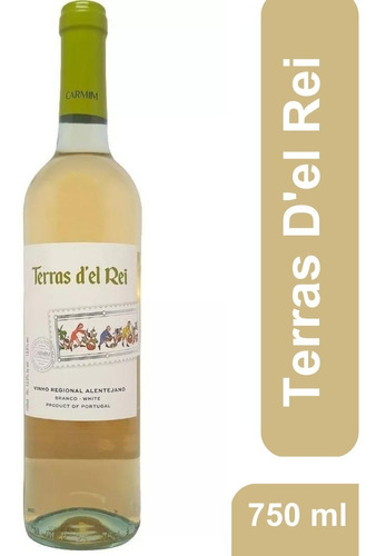 Vinho português branco seco alentejo 750ml Terras D'el Rei