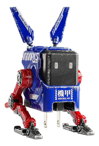 Cargador Rápido 65w Robot 2 Puertos C Y 1 Usb Transformers Color Azul