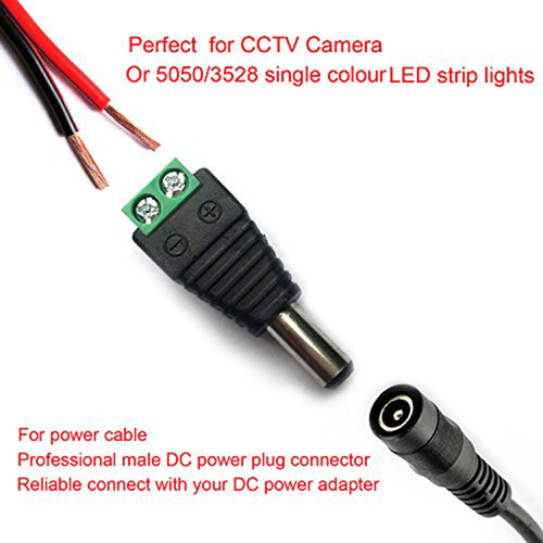 Adaptador De Enchufe De Corriente Continua Macho Y Hembra De