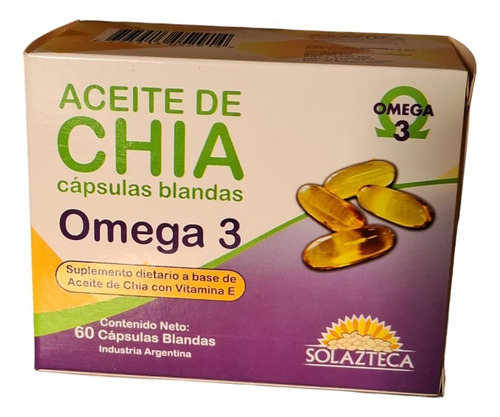 Aceite Chia Sol Azteca X 60 Capsulas Blandas