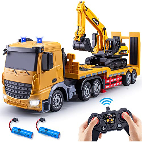 Camión Semirremolque Rc Excavadora, Coche De Control R...