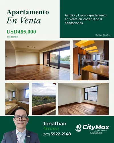 En Venta Amplio Apartamento 267mts Zona 10