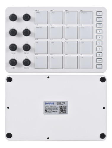 Controlador Midi Retroiluminado, 16 Botones De Latencia, Tec