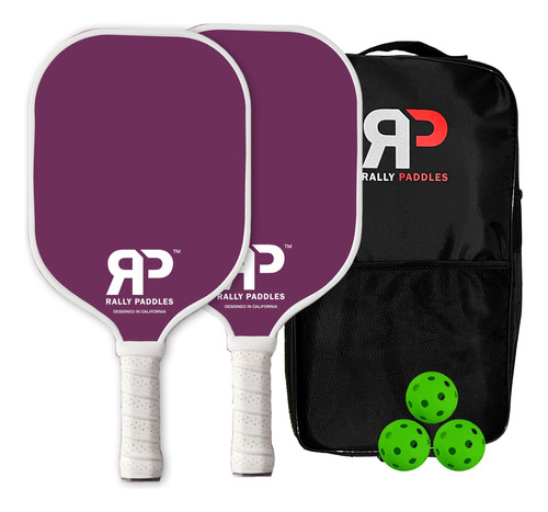 Rally Paddles Juego De 2 Paletas De Pickleball   Con Una