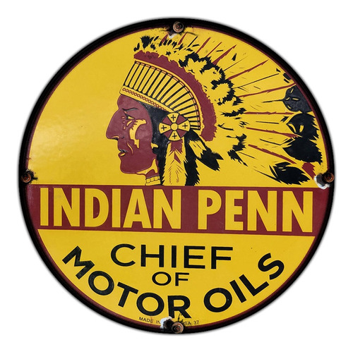 #657 - Cuadro Decorativo Vintage - Indian Moto Oils No Chapa