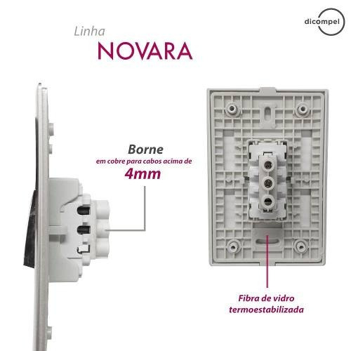 1 Int Simples Vert C/ Placa 4x2 Siciliano - Novara Colors