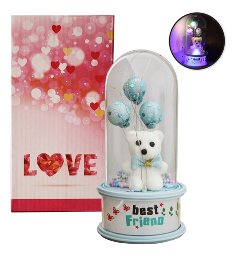 Lampara Decorativa De Cristal Con Oso Regalo San Valentín