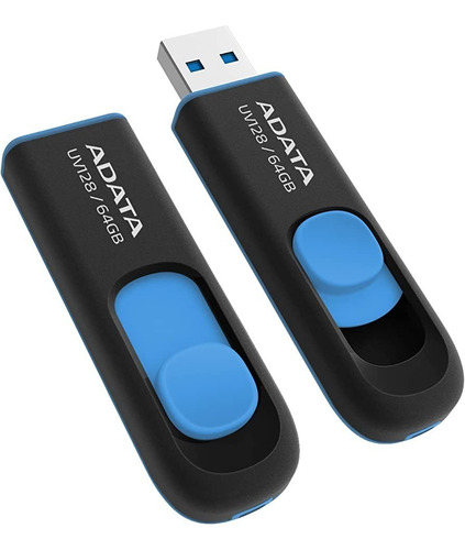Imagen 3 de 10 de Pendrive 64gb Usb 3.0 Adata Uv128 Pc Tv Tablet Azul