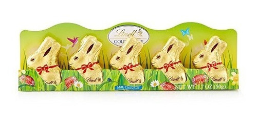 Lindt Mini Gold Bunny, Chocolate Con Leche, 1.7 Onzas, 5