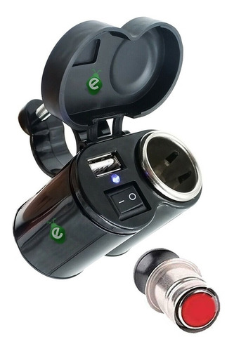 Imagen 1 de 10 de Toma Corriente Cargador Usb 12v Para Moto Escopeta + Regalo