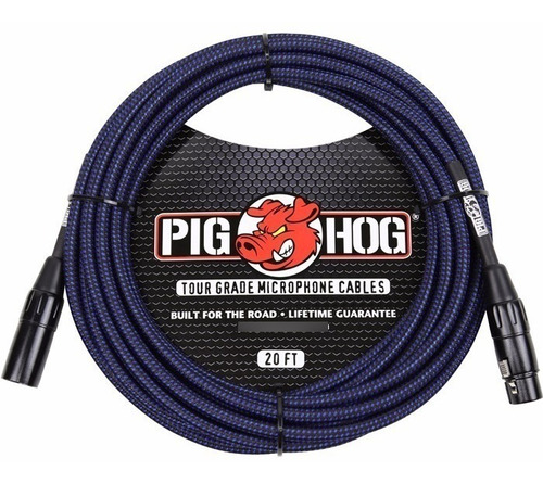 Cable Micrófono 6 Mts Pig Hog Xlr Phm20bbl Envio Inmediato +