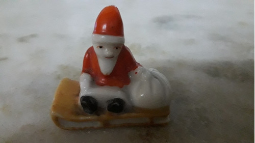 Adorno,miniatura Porcelana Sellada, Papa Noel