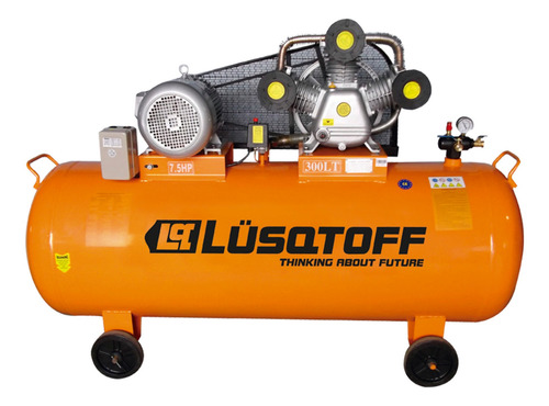 Compresor de aire eléctrico Lüsqtoff LC-75300 trifásico 300L 7.5hp 380V 50Hz naranja