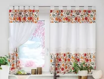 Comprar Juego De Cortinas Para Cocina Con Presillas Y Agarraderas