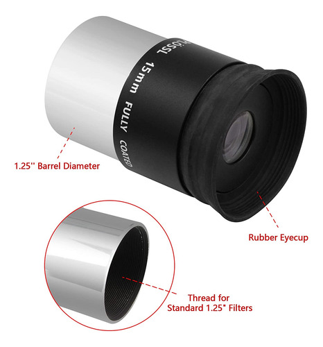 1 25 15 Mm Plossl Telescopio Ocular 4 Elementos Plossl ...