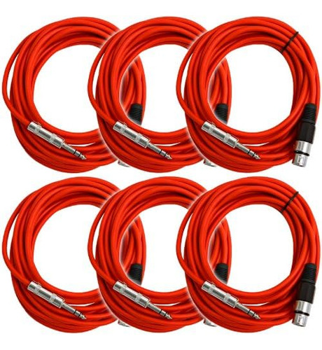 Cable De Metal 3 Pin Xlr Hembra A 1/4 ' Trs Macho (rojo)