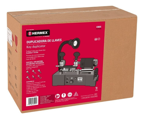 Duplicadora De Llaves 6 Tipos Hermex 43665