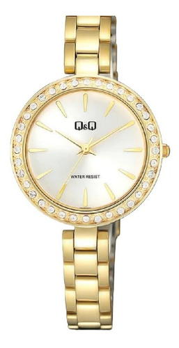 Reloj Q&q Qz63j001y Mujer Dorado Original