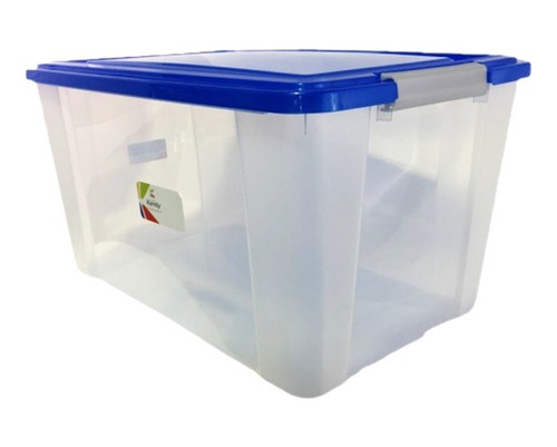 Caja Organizadora Grande Escolar 68lt Transparente Con Tapa 