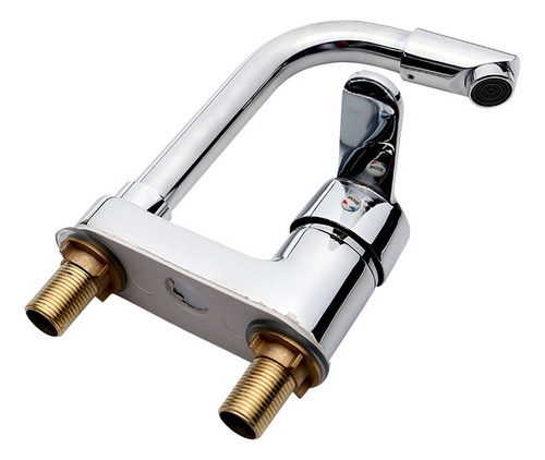 Grifo De Baño De Doble Orificio Con Agua Caliente Y Fría.