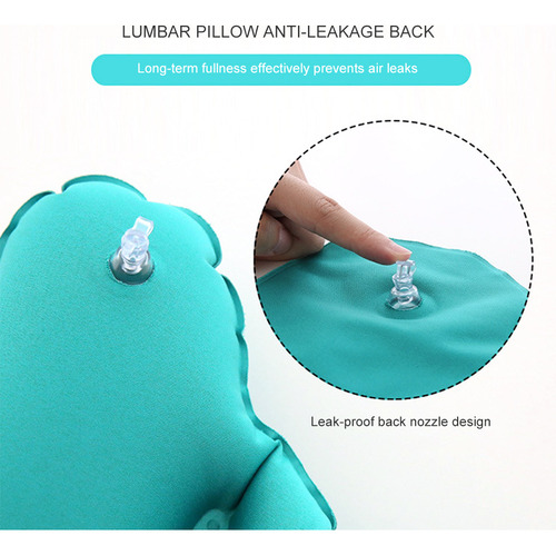 Almohada Ergonómica Con Soporte Lumbar Inflable Para Viajes