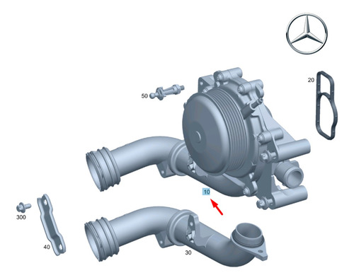 Imagen 2 de 9 de Bomba De Agua Mercedes Benz C220 Cdi Om651 Losungen
