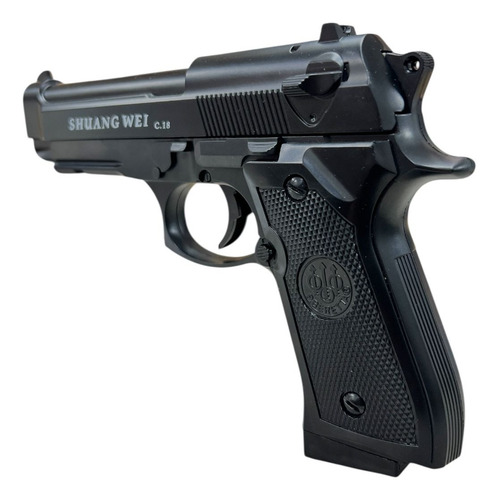 Pistola Semi Metálica Beretta C18 Airsoft Negro + 1000 Balin