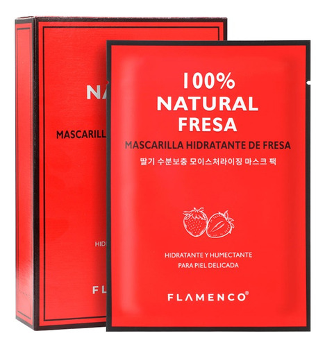 10 Mascarillas Faciales 100% Natural Flamenco