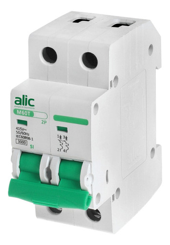 Llave Termicabipolar Alic 2x16 Amp