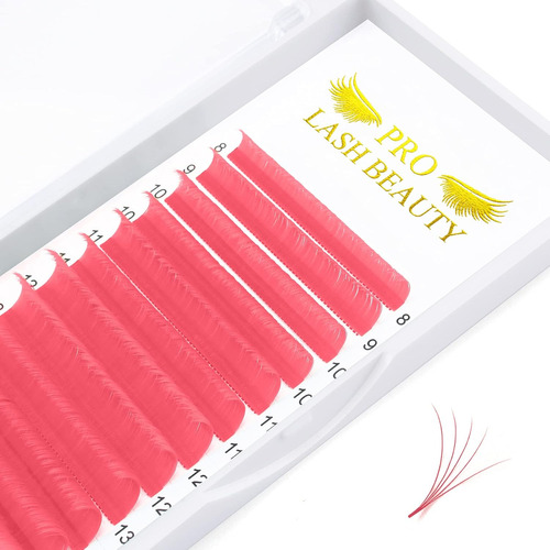 Easy Fan D-0.07-8-15 - Extensiones De Pestañas De Color Rosa