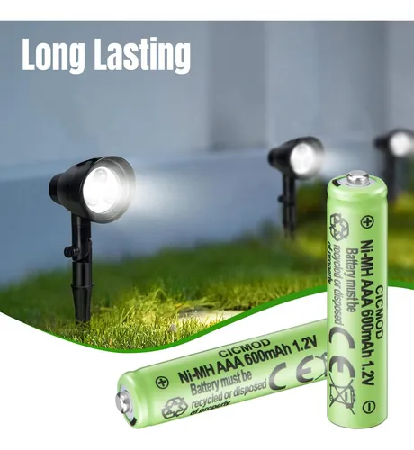 Pilas Aaa Recargables 12 V Ni Mh 600 Mah Triple A Batería