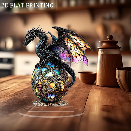 2d Dragon Acrílico De La Placa Decorativa Decoración De