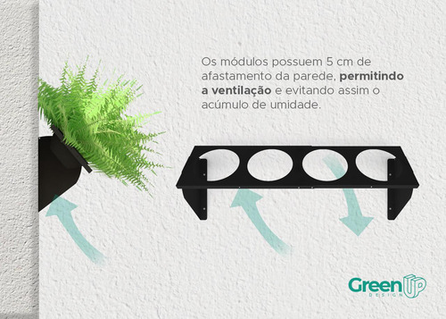 Kit Jardim Vertical 7 Módulos + Irrigação