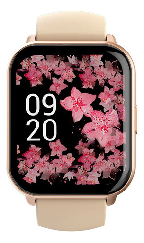 Reloj Smartwatch Future Fit Zone 2 1.96 Color De La Caja Negro Color De La Malla Rosa Color Del Bisel Rosa Diseño De La Malla Silicona