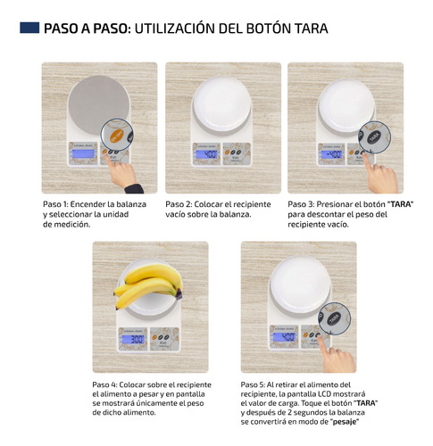 Imagen 8 de 9 de Balanza Electronica Digital Cocina 10 Kilos Alta Precisión
