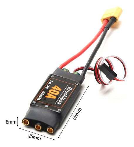 Controlador Electrónico Esc 2-4s Sin Escobillas De 40 A, Enc