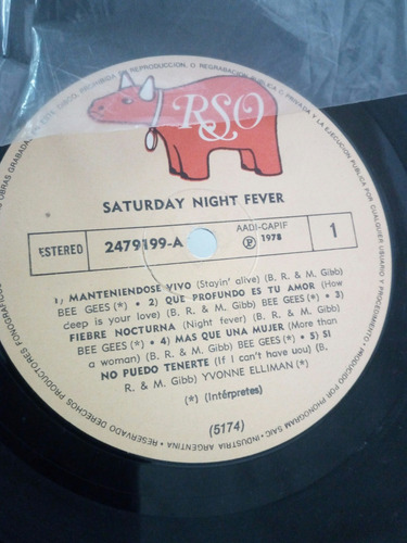Álbum Doble Fiebre Del Sábado Por La Noche (Usado)