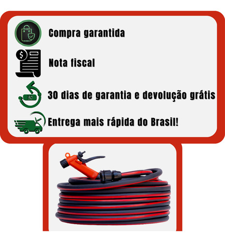Mangueira Trançada 20 Metros Não Dobra Resistente Antitorção Vermelho